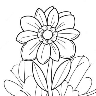 Preppy Flower Coloring Pages