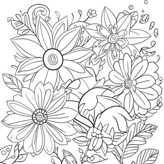 Preppy Flower Coloring Page 49053-39151