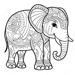 Realistic Elephant Coloring Page 49063-39161