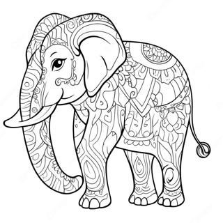 Realistic Elephant Coloring Page 49063-39162