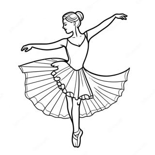 Ballet Dancer In Elegant Pose Coloring Page 49074-39177