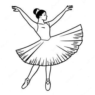 Ballet Dancer In Elegant Pose Coloring Page 49074-39178