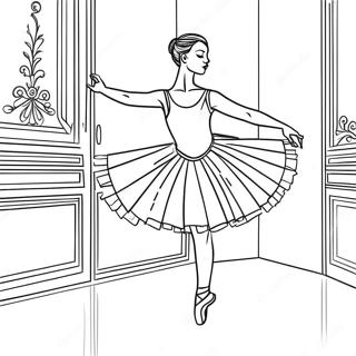 Ballet Dancer In Elegant Pose Coloring Page 49074-39179