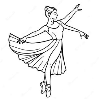 Ballet Dancer In Elegant Pose Coloring Page 49074-39180