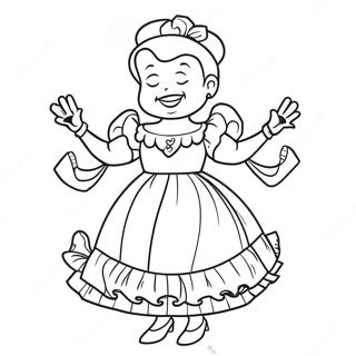 Lucy Ricardo In A Funny Dress Coloring Page 49084-39181