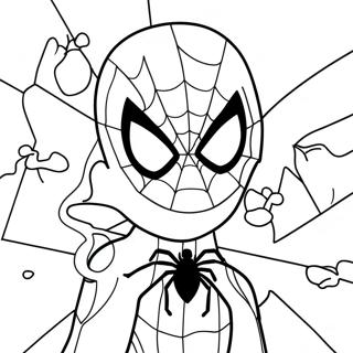 Among Us Spider Man Coloring Pages