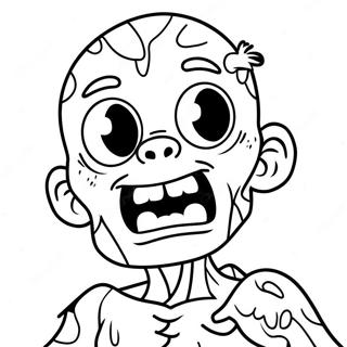 Adorable Zombie Coloring Page 49104-39197