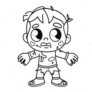 Adorable Zombie Coloring Page 49104-39198