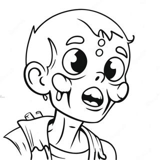 Adorable Zombie Coloring Page 49104-39199