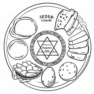 First Passover Seder Plate Coloring Page 49113-39204