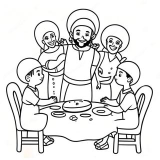 Joyful First Passover Celebration Coloring Page 49114-39206