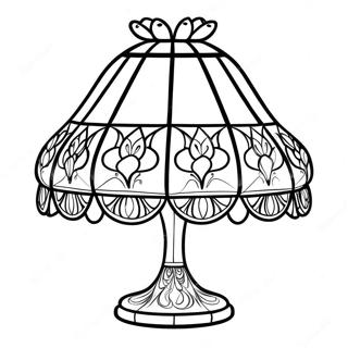 Elegant Tiffany Lamp Coloring Page 49124-39214