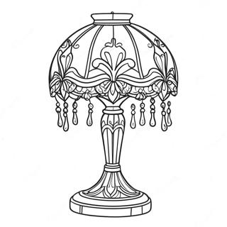 Elegant Tiffany Lamp Coloring Page 49124-39215