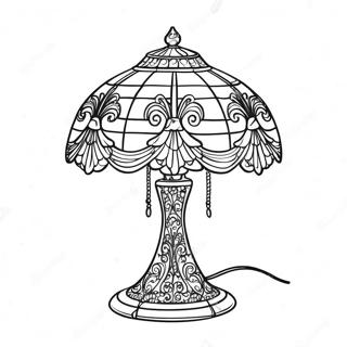 Elegant Tiffany Lamp Coloring Page 49124-39216