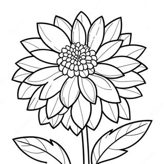 Dahlia Flower Coloring Page 49143-39227