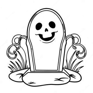 Spooky Tombstone Coloring Page 49164-39245