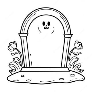 Spooky Tombstone Coloring Page 49164-39246