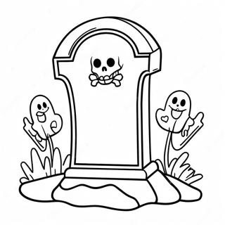 Spooky Tombstone Coloring Page 49164-39247