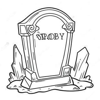 Spooky Tombstone Coloring Page 49164-39248