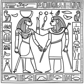 Ancient Egyptian Hieroglyphs Coloring Page 4917-4040