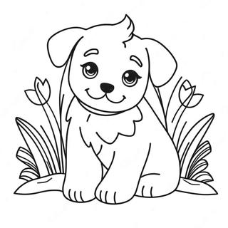 Cute Maltese Puppy Coloring Page 49224-39293