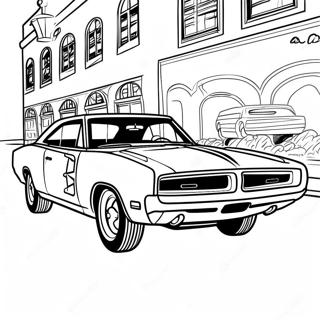 1970 Dodge Charger Classic Muscle Car Coloring Page 49233-39300