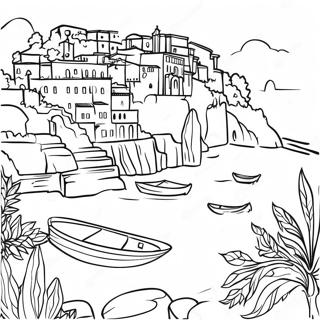 Italy Scenic Landscape Coloring Page 49243-39306