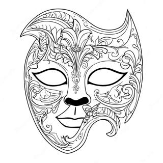 Elegant Phantom Of The Opera Mask Coloring Page 49264-39329