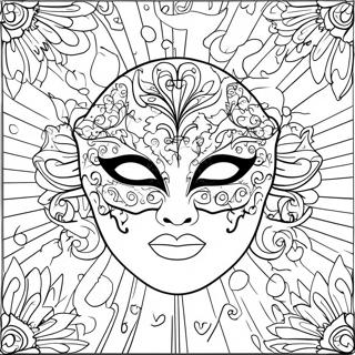 Elegant Phantom Of The Opera Mask Coloring Page 49264-39330