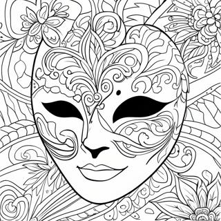 Elegant Phantom Of The Opera Mask Coloring Page 49264-39331