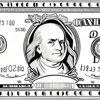 100 Dollar Bill Coloring Pages