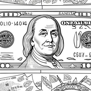 100 Dollar Bill Coloring Page 49283-39338