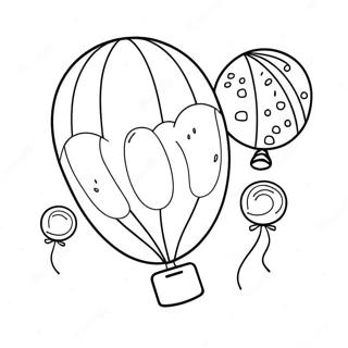 Happy Birthday Balloon Coloring Page 492-391