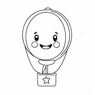 Happy Birthday Balloon Coloring Page 492-392