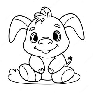 Baby Eeyore Cute Coloring Page 49323-39366