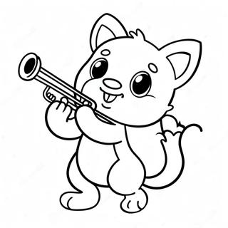 Cute Cartoon Flute Coloring Page 49344-39389