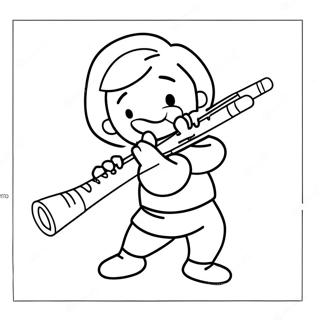 Cute Cartoon Flute Coloring Page 49344-39390