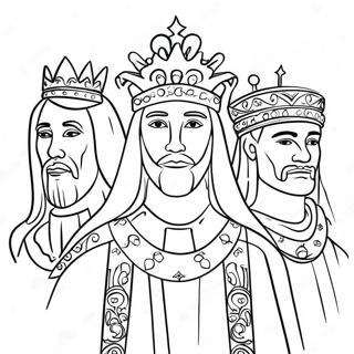 Majestic Three Kings Coloring Page 49354-39397