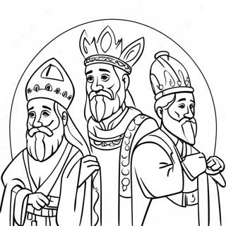 Majestic Three Kings Coloring Page 49354-39398