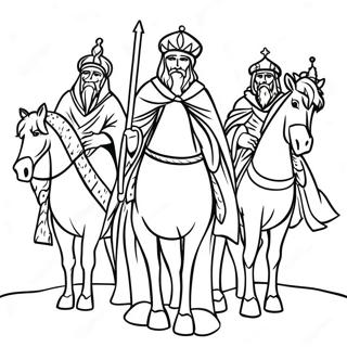 Majestic Three Kings Coloring Page 49354-39400