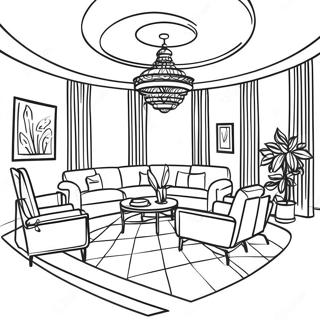 Modern Interior Design Living Room Coloring Page 49363-39401