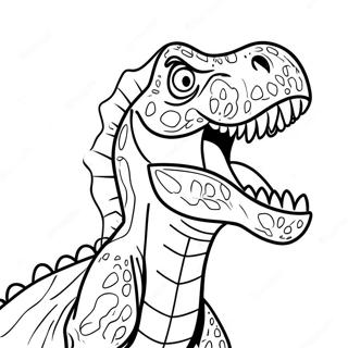 T Rex Roaring Fiercely Coloring Page 49384-39430