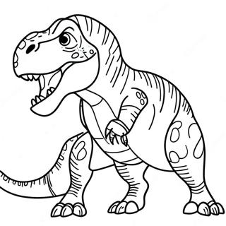 T Rex Roaring Fiercely Coloring Page 49384-39432