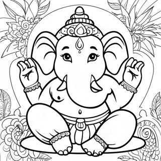 Ganesha Coloring Page 49393-39423