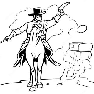 Zorro In Action Coloring Page 49414-39449