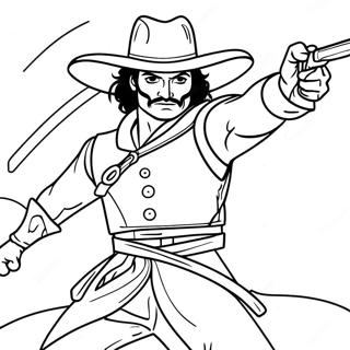 Zorro In Action Coloring Page 49414-39450