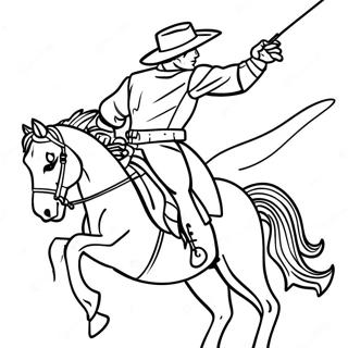 Zorro In Action Coloring Page 49414-39451