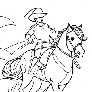 Zorro In Action Coloring Page 49414-39452