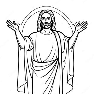 Jesus With Open Arms Coloring Page 49424-39453