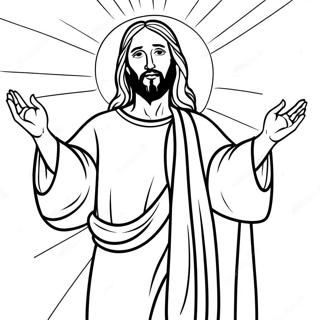 Jesus With Open Arms Coloring Page 49424-39454